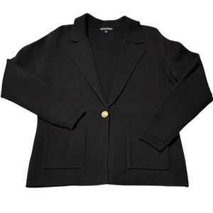 Boston Proper Black Blazer with Gold Button for womens size small